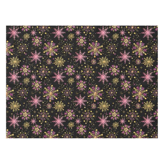 Nappe Flèches de neige en or et en noir (Devant (Horizontal))