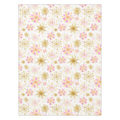 Nappe Flèches d'hiver roses et or (Devant)