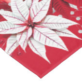 Nappe Fleur à la mode rouge et blanche Poinsettia (Angle)