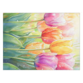 Nappe Fleur Aquarelle Ressort Jardin Tulip (Devant (Horizontal))