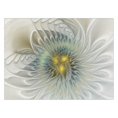 Nappe Fleur argentée dorée Fantaisie abstraite Art fract (Devant (Horizontal))