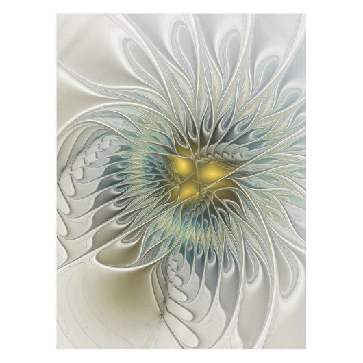 Nappe Fleur argentée dorée Fantaisie abstraite Art fract (Devant)
