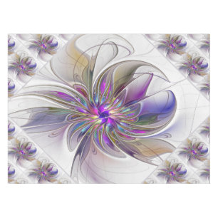Nappe Fleur d'art fractal abstrait énergique et coloré
