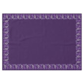 Nappe Fleur de Bordure Gribouillée Violet Foncé (Devant (Horizontal))
