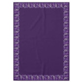 Nappe Fleur de Bordure Gribouillée Violet Foncé (Devant)