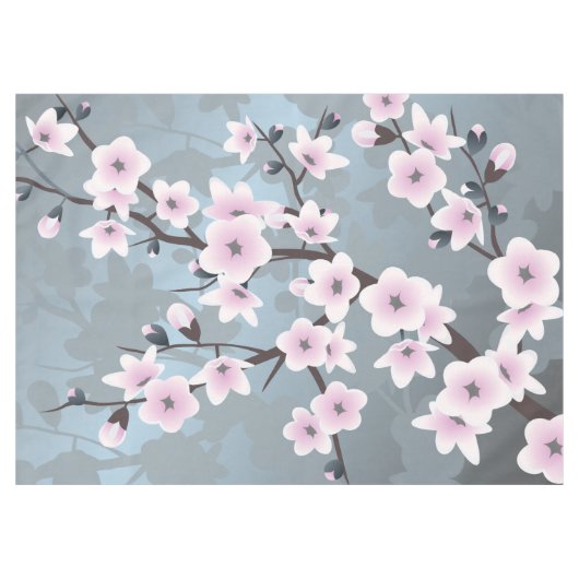 Nappe Fleur de cerisier bleu rose pâle (Devant (Horizontal))