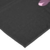 Nappe Fleur de cerisier noir rose et bandes d'or (Angle)