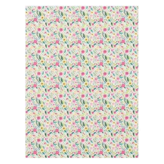 Nappe Fleur de coton orange rose (Devant)