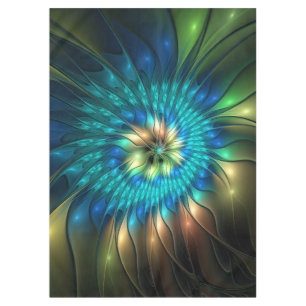 Nappe Fleur de fantaisie lumineuse, fractale abstraite c