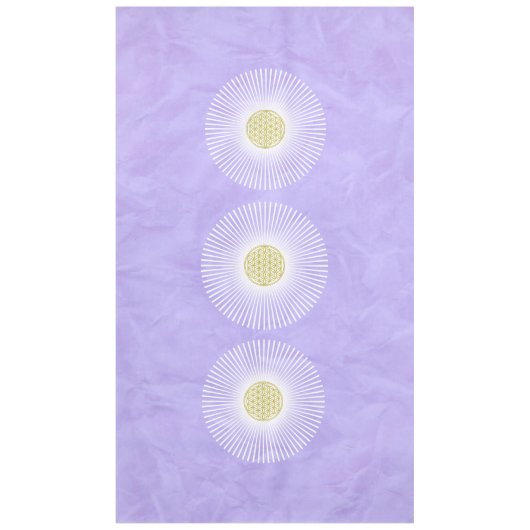 Nappe Fleur de la vie / Blume des Lebens - rayons blancs (Devant)