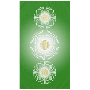 Nappe Fleur de la vie / Blume des Lebens - rayons blancs