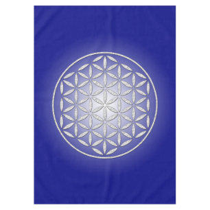 Nappe Fleur de la vie / Blume des Lebens - timbre blanc