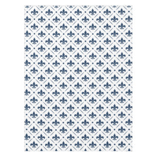 Nappe Fleur De Lis bleu foncé motif sur arrière - plan b