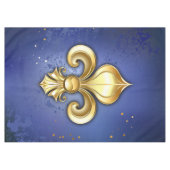 Nappe Fleur de lis dorée sur fond bleu (Devant (Horizontal))