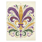 Nappe Fleur de lis jaune et vert violet (Devant)