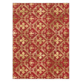 Nappe Fleur de lis motif luxe rouge (Devant)