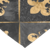 Nappe Fleur de lis motif Marbre noir et or (Angle)