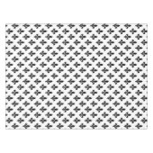 Nappe Fleur de Lis Motif, Royal French, Noir sur Blanc (Devant (Horizontal))