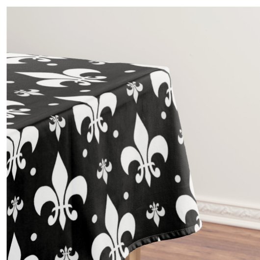 Nappe Fleur de lis noir design Motif