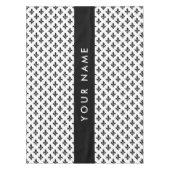 Nappe Fleur de Lis, Noir sur Blanc, Noir, Votre Nom (Devant)