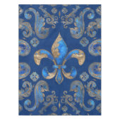 Nappe Fleur de lis ornement de luxe - marbre bleu (Devant)