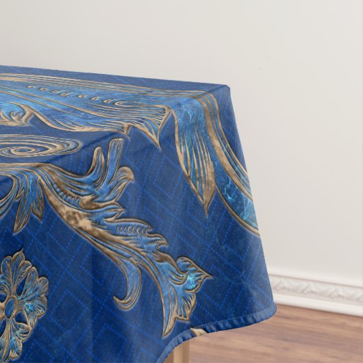 Nappe Fleur de lis ornement de luxe - marbre bleu (In Situ)