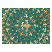 Nappe Fleur de lis ornement Emerald Green (Devant (Horizontal))