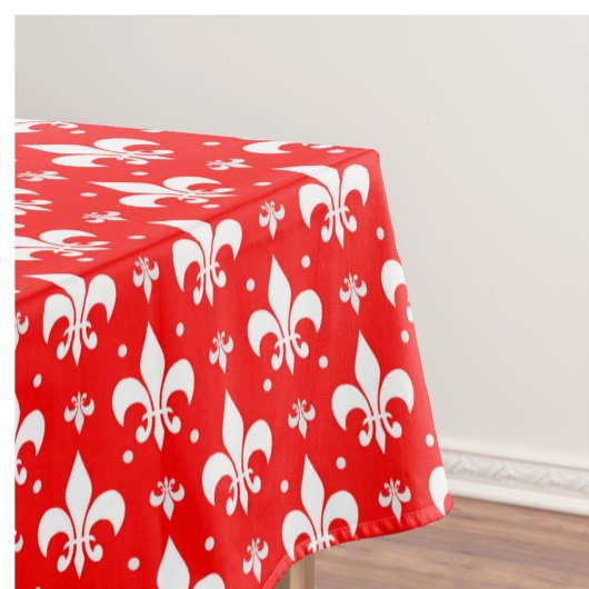Nappe Fleur de lis rouge Motif