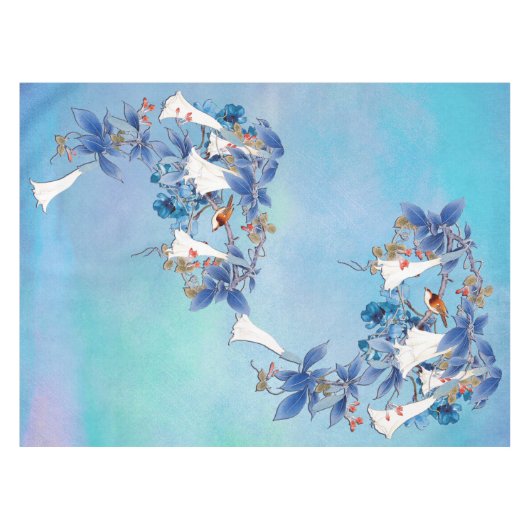 Nappe Fleur de lune d'aquarelle blanche (Devant (Horizontal))