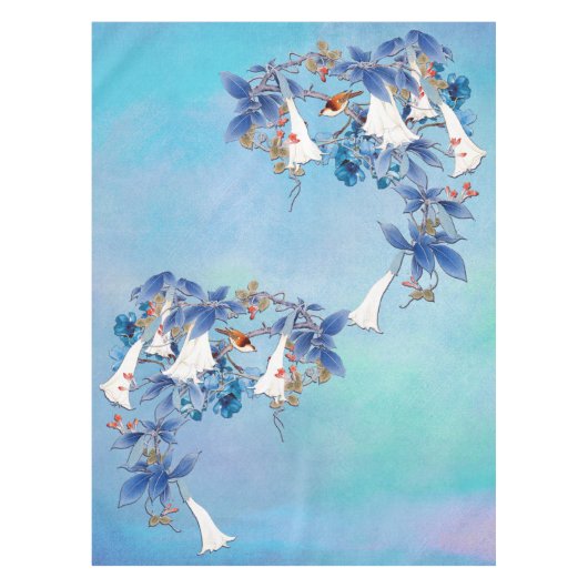 Nappe Fleur de lune d'aquarelle blanche (Devant)