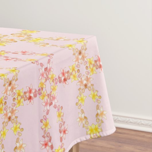 Nappe Fleur de Lys Rose et Jaune Élégante (In Situ)