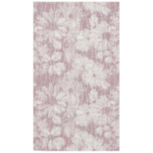 Nappe Fleur de Pâquerette Velouté Rose Poussiéreuse