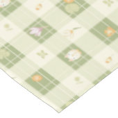 Nappe Fleur de Pâques Jaune Vert Plaid Motif (Angle)