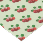 Nappe Fleur de pommier et fruits rouges sur fond vert sa (Angle)