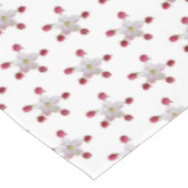 Nappe Fleur de pommier rose et blanche sur fond blanc (Angle)