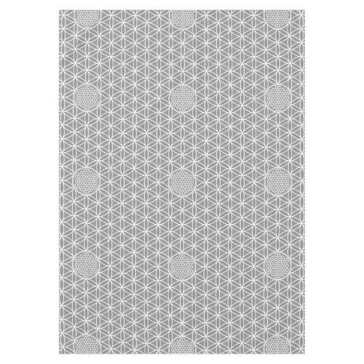 Nappe Fleur de vie - blanc clair sans soudure + votre do (Devant)