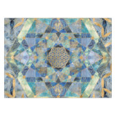 Nappe Fleur de vie dans l'ornement de marbre de la géomé (Devant (Horizontal))