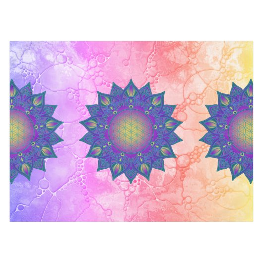 Nappe Fleur De Vie - Mandala Indien 3 (Devant (Horizontal))
