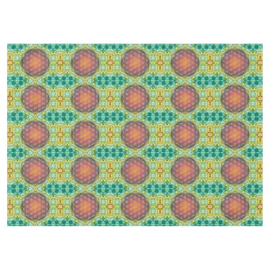 Nappe Fleur de vie - or - fractale 2 (Devant (Horizontal))