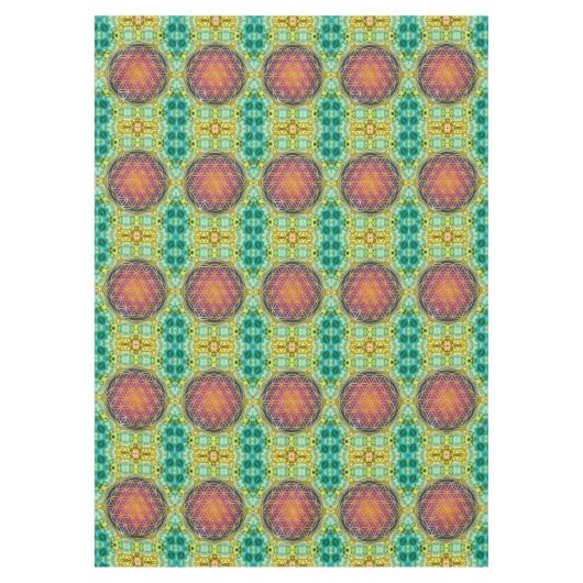 Nappe Fleur de vie - or - fractale 2 (Devant)