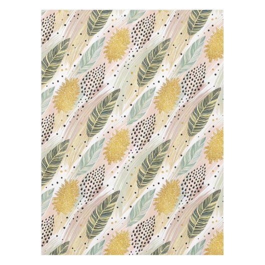 Nappe Fleur élégante et brosse Abstraite sans couture (Devant)