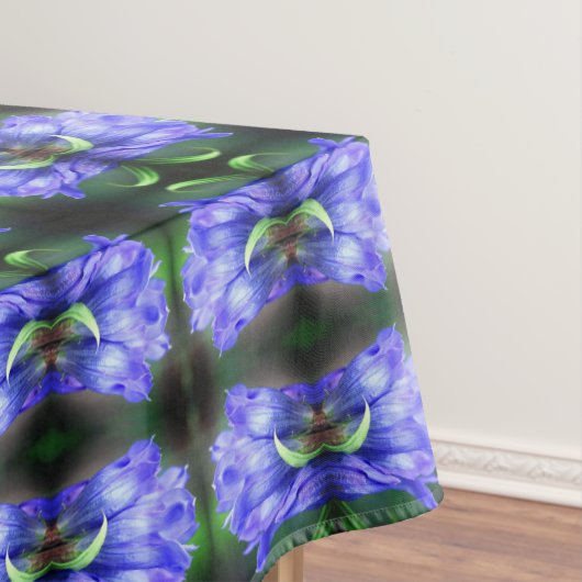Nappe Fleur Gentienne Bleue Art Abstrait (In Situ)