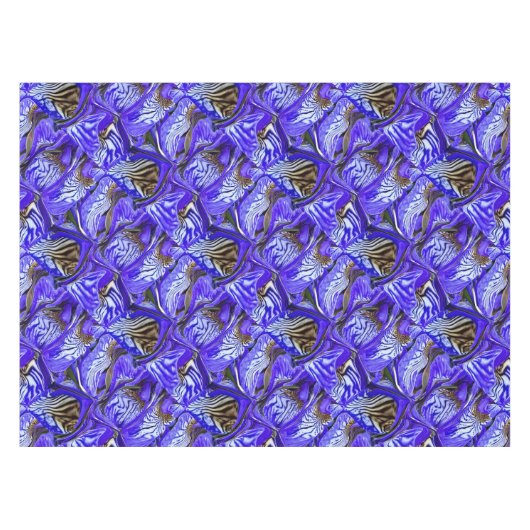Nappe Fleur Iris Violet / Esthétique / Carrelé / (Devant (Horizontal))