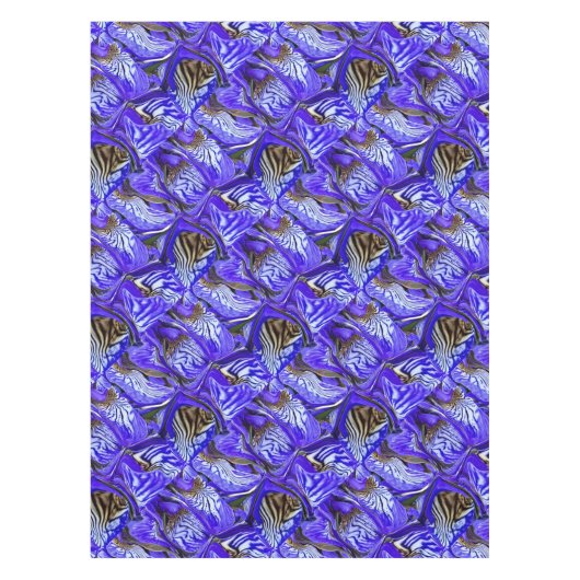 Nappe Fleur Iris Violet / Esthétique / Carrelé / (Devant)