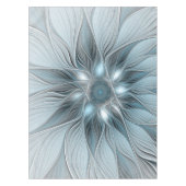 Nappe Fleur joyeuse abstraite fleur grise bleue fractale (Devant)