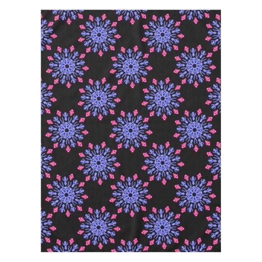 Nappe Fleur néon bleue et rouge (Devant)