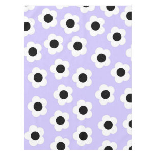 Nappe Fleur noire et blanche mignonne avec Arrière - pla