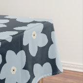 Nappe Fleur Rétro Bleu Clair Et Navy (In Situ)
