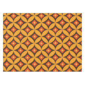 Nappe Fleur Rétro sur Cercles Orange du Milieu du Siècle (Devant (Horizontal))