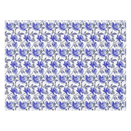 Nappe Fleur Rose bleu élégant (Devant (Horizontal))